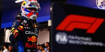 JEDDAH, SAUDI ARABIA - MARCH 08: Pole position qualifier Max Verstappen of the Netherlands and Oracle Red Bull Racing celebrates in parc ferme during qualifying ahead of the F1 Grand Prix of Saudi Arabia at Jeddah Corniche Circuit on March 08, 2024 in Jeddah, Saudi Arabia. (Photo by Mark Thompson/Getty Images) // Getty Images / Red Bull Content Pool // SI202403080498 // Usage for editorial use only //