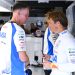 SPA, BELGIUM - JULY 25: Alan Permane, Team Principal of Visa Cash App Racing Bulls and Liam Lawson of New Zealand and Visa Cash App Racing Bulls talk in the garage during Sprint qualifying ahead of the F1 Grand Prix of Belgium at Circuit de Spa-Francorchamps on July 25, 2025 in Spa, Belgium. (Photo by Rudy Carezzevoli/Getty Images) // Getty Images / Red Bull Content Pool // SI202507251129 // Usage for editorial use only //