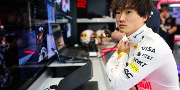 ZANDVOORT, NETHERLANDS - AUGUST 30: Yuki Tsunoda of Japan and Oracle Red Bull Racing looks on in the garage during final practice ahead of the F1 Grand Prix of Netherlands at Circuit Zandvoort on August 30, 2025 in Zandvoort, Netherlands. (Photo by Mark Thompson/Getty Images) // Getty Images / Red Bull Content Pool // SI202508300093 // Usage for editorial use only //