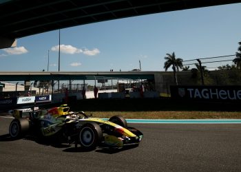 MIAMI, FLORIDA - MAY 02: Liam Lawson of New Zealand driving the (30) Visa Cash App Racing Bulls VCARB 03 RB Ford on track during qualifying ahead of the F1 Grand Prix of Miami at Miami International Autodrome on May 02, 2026 in Miami, Florida. (Photo by Chris Graythen/Getty Images) // Getty Images / Red Bull Content Pool // SI202605030025 // Usage for editorial use only //