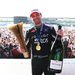 BERLIN, GERMANY - MAY 03: Race winner Mitch Evans of New Zealand and Jaguar TCS Racing celebrates on the podium during the Berlin E-Prix, Round 8 of the 2026 FIA Formula E World Championship at Tempelhof Airport Circuit on May 03, 2026 in Berlin, Germany. (Photo by Simon Galloway/LAT Images)