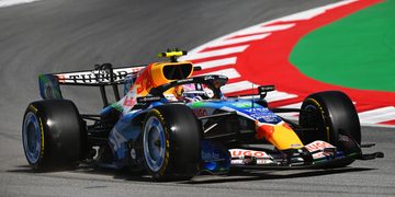 BARCELONA, SPAIN - JUNE 12: Liam Lawson of New Zealand driving the (30) Visa Cash App Racing Bulls VCARB 03 RB Ford on track during practice ahead of the F1 Grand Prix of Barcelona-Catalunya at Circuit de Barcelona-Catalunya on June 12, 2026 in Barcelona, Spain. (Photo by Rudy Carezzevoli/Getty Images) // Getty Images / Red Bull Content Pool // SI202606120326 // Usage for editorial use only //