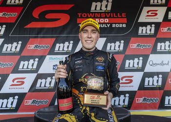 Championship leader Matt Payne wins race 2 of the 2026 NTI Townsville 500, Event 07 of the Repco Supercars Championship, Reid Park, Townsville, Queensland, Australia. 11 Jul, 2026.
