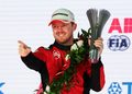 TOKYO, JAPAN - JULY 26: Second placed Nick Cassidy of New Zealand and Citroen Racing lifts his trophy on the podium after the Tokyo E-Prix, Round 15 of the 2026 FIA Formula E World Championship at Tokyo Street Circuit on July 26, 2026 in Tokyo, Japan. (Photo by Takashi Aoyama/LAT Images)