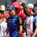BUDAPEST, HUNGARY - JULY 26: Isack Hadjar of France and Oracle Red Bull Racing and Liam Lawson of New Zealand and Visa Cash App Racing Bulls talk on the drivers parade prior to the F1 Grand Prix of Hungary at Hungaroring on July 26, 2026 in Budapest, Hungary. (Photo by Sam Bloxham/LAT Images) // Getty Images / Red Bull Content Pool // SI202607260192 // Usage for editorial use only //