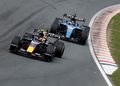 ZANDVOORT, NETHERLANDS - AUGUST 23: Liam Lawson of New. Zealand driving the (30) Oracle Red Bull Racing RB22 Red Bull Ford Powertrains leads Alexander Albon of Thailand driving the (23) Williams FW48 Mercedes on track prior to the F1 Grand Prix of Netherlands at Circuit Zandvoort on August 23, 2026 in Zandvoort, Netherlands. (Photo by Mark Thompson/Getty Images) // Getty Images / Red Bull Content Pool // SI202608230255 // Usage for editorial use only //