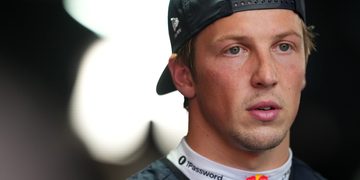 MONZA, ITALY - SEPTEMBER 05: Fourteenth placed qualifier Liam Lawson of New Zealand and Oracle Red Bull Racing is interviewed during qualifying ahead of the F1 Grand Prix of Italy at Autodromo Nazionale Monza on September 05, 2026 in Monza, Italy. (Photo by Alex Bierens de Haan/LAT Images) // Getty Images / Red Bull Content Pool // SI202609050298 // Usage for editorial use only //