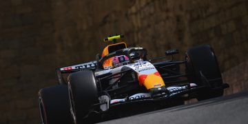 BAKU, AZERBAIJAN - SEPTEMBER 25: Liam Lawson of New Zealand driving the (30) Visa Cash App Racing Bulls VCARB 03 RB Ford on track during final practice ahead of the F1 Grand Prix of Azerbaijan at Baku City Circuit on September 25, 2026 in Baku, Azerbaijan. (Photo by Rudy Carezzevoli/Getty Images) // Getty Images / Red Bull Content Pool // SI202609250340 // Usage for editorial use only //
