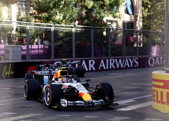 BAKU, AZERBAIJAN - SEPTEMBER 26: Liam Lawson of New Zealand driving the (30) Visa Cash App Racing Bulls VCARB 03 RB Ford on track during the F1 Grand Prix of Azerbaijan at Baku City Circuit on September 26, 2026 in Baku, Azerbaijan. (Photo by Alastair Staley/LAT Images) // Getty Images / Red Bull Content Pool // SI202609260293 // Usage for editorial use only //