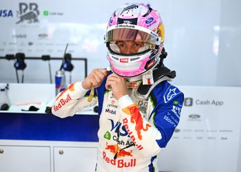 KUALA LUMPUR, MALAYSIA - OCTOBER 02: Liam Lawson of New Zealand and Visa Cash App Racing Bulls prepares to drive in the garage during practice ahead of the F1 Grand Prix of Bahrain in Malaysia at Sepang Circuit on October 02, 2026 in Kuala Lumpur, Malaysia. (Photo by Rudy Carezzevoli/Getty Images) // Getty Images / Red Bull Content Pool // SI202610020483 // Usage for editorial use only //